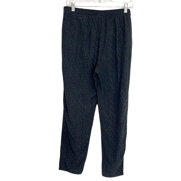 Eileen Fisher Pull On Pant Women's S Gray Small Pink Elongated Dots Tapered Leg - Picture 2 of 12